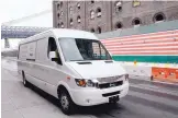 ?? MARK LENNIHAN/ASSOCIATED PRESS ?? A Chanje electric medium-duty van is seen in New York. Truck rental company Ryder has added 125 all-electric vans built by the California startup.