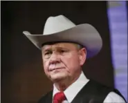  ?? ASSOCIATED PRESS FILE ?? Roy Moore speaks at a rally in Fairhope, Ala., in September.