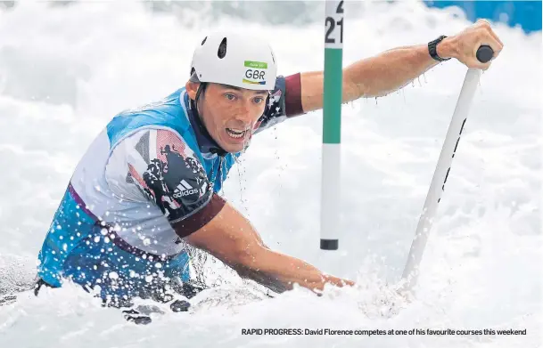  ??  ?? RAPID PROGRESS: David Florence competes at one of his favourite courses this weekend