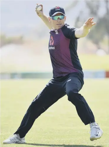  ??  ?? 0 England captain Eoin Morgan during fielding practice ahead of the first ODI in South Africa.