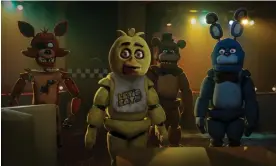  ?? ?? Foxy, Chica, Freddy Fazbear and Bonnie in Five Nights at Freddy’s. Photograph: Photo Credit: Patti Perret/Universal Pictures