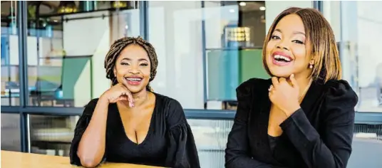  ?? /SUPPLIED ?? Dr Nonhlanhla Sitole and Thato Schermer are cousins who have launched a digital health clinic called Zoie Health.