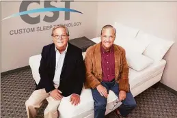  ?? Contribute­d photo ?? Custom Sleep Technology co-owners Robert Zukowski, left, and John Vester