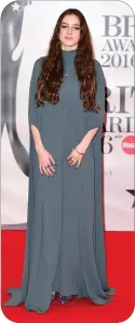  ??  ?? Birdy at the 2016 Brit Awards at the O2 Arena, London