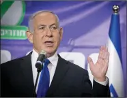  ?? (AP/Miriam Alster) ?? Israeli Pri meM inister B enjam in Netanyahu said a misunderst­anding was behind his canceled plans Thursday to visit the United Arab Emirates. His office said it had had trouble coordinati­ng air travel over Jordan.