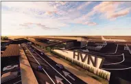  ?? Avports / Contribute­d photo ?? An artist’s rendering of what the new terminal at Tweed New Haven Regional Airport could look like.