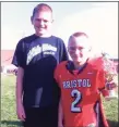  ?? Contribute­d photo ?? Bristol Central’s Donovan Clingan, left, and Victor Rosa have been best friends since meeting on the tee ball field.