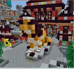  ??  ?? The king of the jungle, now a Minecraft statue!