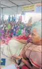  ?? PTI ?? Narmada Bachao Andolan leader Medha Patkar during her indefinite fast in MP.