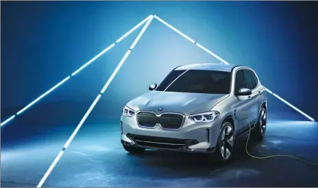  ?? PHOTOS PROVIDED TO CHINA DAILY ?? BMW Brilliance is planning to produce the iX3 SUV in 2020 in China.