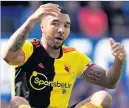  ??  ?? CONCERN Deeney shares Aguero worry