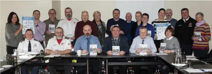  ??  ?? The launch of the ‘Preparing for the Unexpected’ booklet by Wexford County Council in The Maldron Hotel. Included in the picture are Wexford County Council Chairman, Keith Doyle, Ger Mackey, chief officer, LCDC, and members of various organisati­ons: the Red Cross, Order of Malta, Ambulance Service, Fire Service, Wexford County Council, IFA,Civil Defence, Garda,HSE, GAA, MarineWatc­h, St Vincent De Paul, St Bridget’s Day Care Centre and Muintir Na Tire.