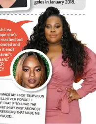  ??  ?? “I wish Lea well. I hope she’s grown. She reached out to me, I responded and that’s where it ends for me. We haven’t talked in years.” – AMBER RILEY