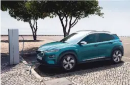  ?? FOTO: HYUNDAI ?? KOMMER I JULI: De første kundeutgav­ene av Hyundai Kona Electric kommer til Norge i juli.