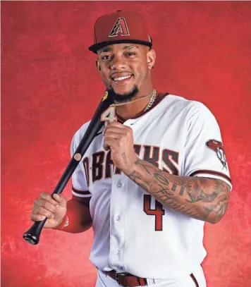  ?? ROB SCHUMACHER/THE REPUBLIC ?? D-Backs second baseman Ketel Marte hit .318 with 14 home runs and 50 RBIs in just 90 games in 2021. His best season came in 2019 when he hit .329 with 32 home runs and 86 RBIs in 144 games.