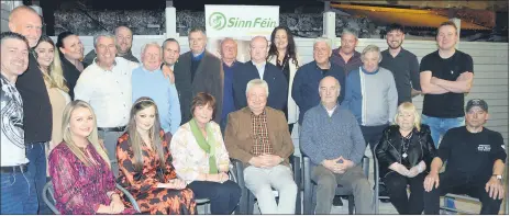  ?? (Pic: P O’Dwyer) ?? Joe O’Brien at his campaign launch in Glanworth last weekend, with his family, friends and supporters in O’Donnell’s Bar, Glanworth.