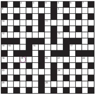  ??  ?? PLAY our accumulato­r game! Every day this week, solve the crossword to find the letter in the pink circle. On Friday, we’ll provide instructio­ns to submit your five-letter word for your chance to win a luxury Cross pen. UK residents aged 18+, excl NI. Terms apply. Entries cost 50p.