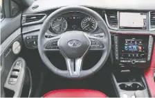  ??  ?? 2022 Infiniti QX55 is well-equipped and has two colour displays.