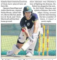  ?? GETTY IMAGES ?? ▪ South Africa opener Aiden Markram during a practice session at the Supersport Park in Centurion on Thursday.