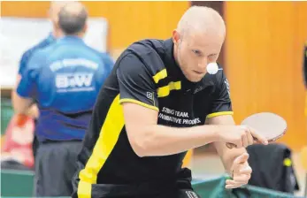  ?? ARCHIV-FOTO: KARL-HEINZ BODON ?? Damian Zech steuert beim 6:9 gegen den SC Staig zwei Siege in den Einzeln bei.