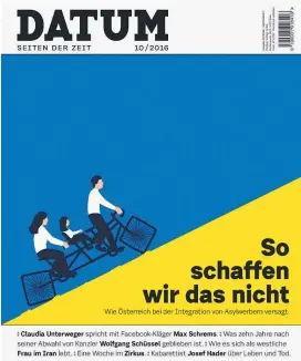  ??  ?? Das Cover der ersten „Datum“-Ausgabe nach der Pause.