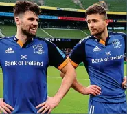  ?? ?? A SIBLING RIVALRY
Leinster’s Harry and Ross Byrne