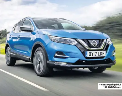  ??  ?? > Nissan Qashqai dCi 130 2WD Tekna+