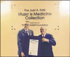  ??  ?? Lt. Gov. Casey Cagle was among the prominent friends on hand to celebrate the dedication of the Joel A. Katz Music Is Medicine Collection at the Winship Cancer Institute at Emory University on Feb. 4.