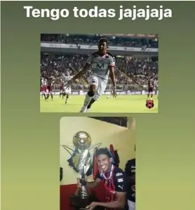  ?? INSTAGRAM ?? Chirriche hasta mostró fotos de cuando jugaba con la Liga.