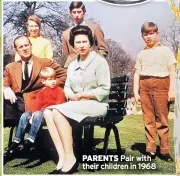  ??  ?? PARENTS Pair with their children in 1968