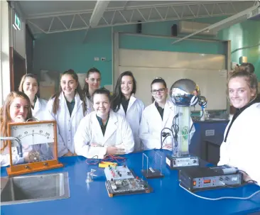  ??  ?? Girls at Trafalgar High School are becoming enthusiast­ic about physics and other science subjects, bucking a global trend. Pictured back row from left Isabel Watson, Emily MacDonald, Julia Rodriguez, Tarnee Cant, front Erica Hill, Amy Kasper, Tegan...