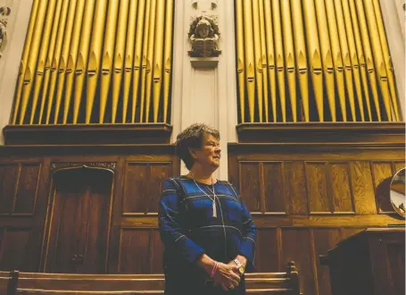  ?? MATT SMITH ?? A minister’s daughter, Patricia Deibert has been the organist at Knox United Church in downtown Saskatoon for 37 years.