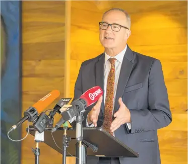  ??  ?? Housing Minister Phil Twyford at an announceme­nt of almost $200 million worth of funding to help homelessne­ss in NZ.