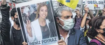  ?? FOTO: HAKAN AKGUN/IMAGO IMAGES ?? Nach dem Mord an Deniz Poyraz demonstrie­rten auch in Istanbul HDP-Anhänger.