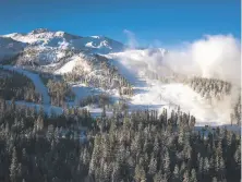  ?? Mammoth Mountain ?? Slopes in the Mammoth Mountain area have received upward of 12 inches of snow, with the resort planning to open Friday.