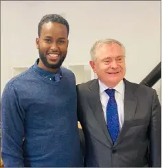  ??  ?? Zakaria with Deputy Brendan Howlin