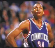  ?? Doug Pensinger / Getty Images ?? UConn will retire Ray Allen’s No. 34 in a ceremony on March 3 at Gampel Pavilion.