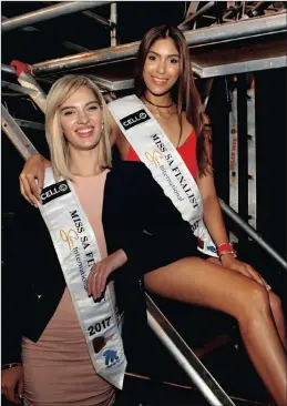  ??  ?? Kwazulu-natal Miss South Africa finalists Kayla Malherbe and Priyeshka Lutchman, back stage at Sun City, prepare for the big announceme­nt tonight.the pageant and the crowning of Miss SA 2017 will be broadcast live on Mzansi Magic (Channel 161) and M-net (Channel 101) at 5pm. Picture: Yolanda van der Stoep. SIPHELELE BUTHELEZI