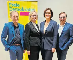  ?? Foto: FDP ?? Wilhelm Grannemann (v. l.), Elke Zinn, Anke Zillmann und Frank van Koten gehören zum geschäftsf­ührenden Vorstand.