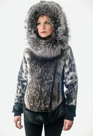  ??  ?? Victoria Kakuktinni­q Parka with Amauti-style Hem 2016 Ring seal with silver fox fur Dimensions variable COURTESY VICTORIA’S ARCTIC FASHIONS