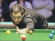  ?? PICTURE: PA ?? ROCKET RONNIE: Cueman Ronnie O’Sulllivan became the first player to win a match at the Crucible in under two hours.