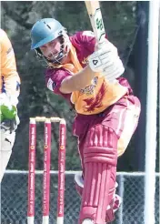  ??  ?? Trevor Gardiner (left) and Damon Healy (right) branch out to help Drouin to a competitiv­e total against Ellinbank in division one; Photograph­s: Paul Cohen.