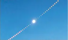  ?? AUBREY GEMIGNANI/NASA ?? A composite image shows the 2017 eclipse over Oregon. Traffic delays are likely during next week's eclipse, officials say.