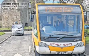  ?? ?? Shuttle Buses The firm took over the Johnstone Castle route