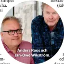  ??  ?? Anders Roos och Jan-owe Wikström.