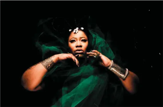  ?? Photos: Nick Boulton and Charles Leonard ?? Hand it to her: The renowned South African musician Thandiswa Mazwai (above) wears a ring with a portrait of her late friend Busi Mhlongo on it (below).