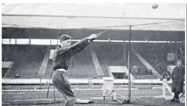  ??  ?? Bain throwing the hammer in the early 1950s: he was Scottish champion and competed internatio­nally