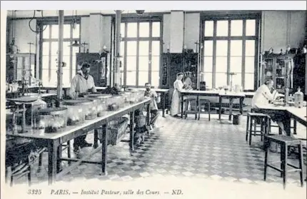  ?? COURTESY OF THE HISTORICAL MEDICAL LIBRARY OF THE COLLEGE OF PHYSICIANS OF PHILADELPH­IA. ?? The laboratory of Louis Pasteur.