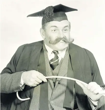  ??  ?? > The old face of school leadership, as portrayed by actor Jimmy Edwards. A new type of leader is needed for education in the 21st century