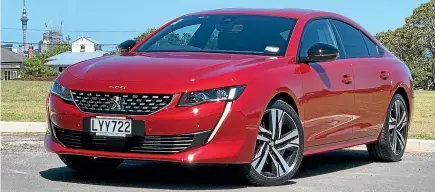  ?? DAVID LINKLATER/STUFF ?? Remember the previous 508? A really nice car, but the model has gone from subtle to sensationa­l in a new generation. Peugeot 508 GT Fastback Price range: $55,990 to $57,990 (launch edition as tested). Powertrain: 1.6-litre turbo-petrol four, 169kW/300Nm, 8-speed automatic, front-drive. Combined economy 5.7l/100km, 0-100kmh 7.3 seconds.Body style: Five-door liftback.On sale: Now.